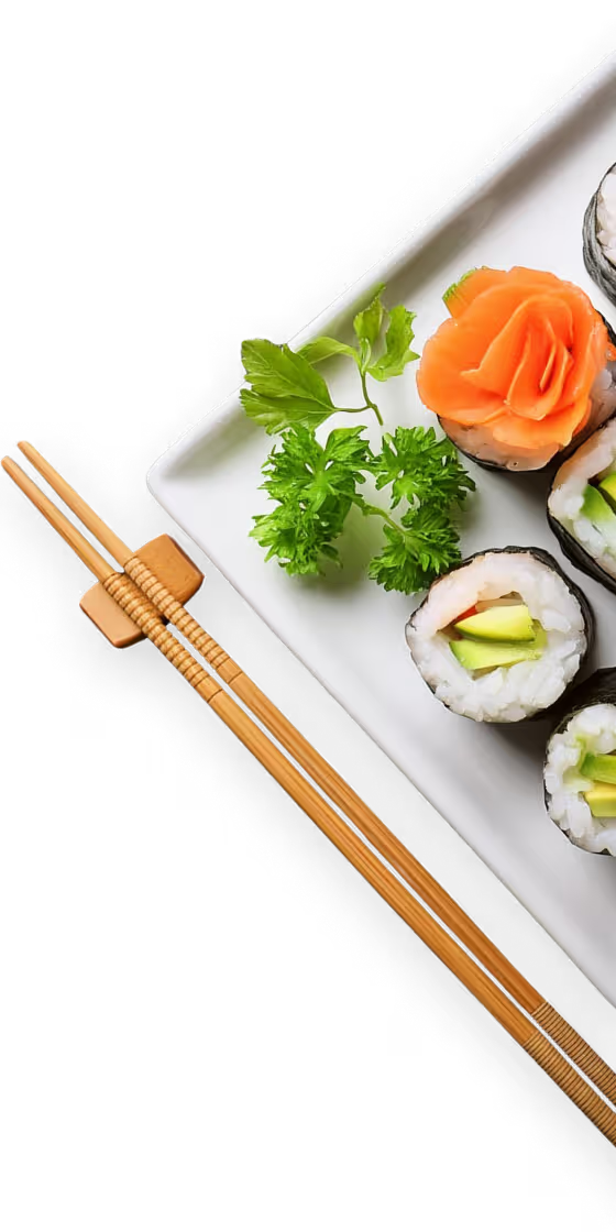 Sushi on a platter